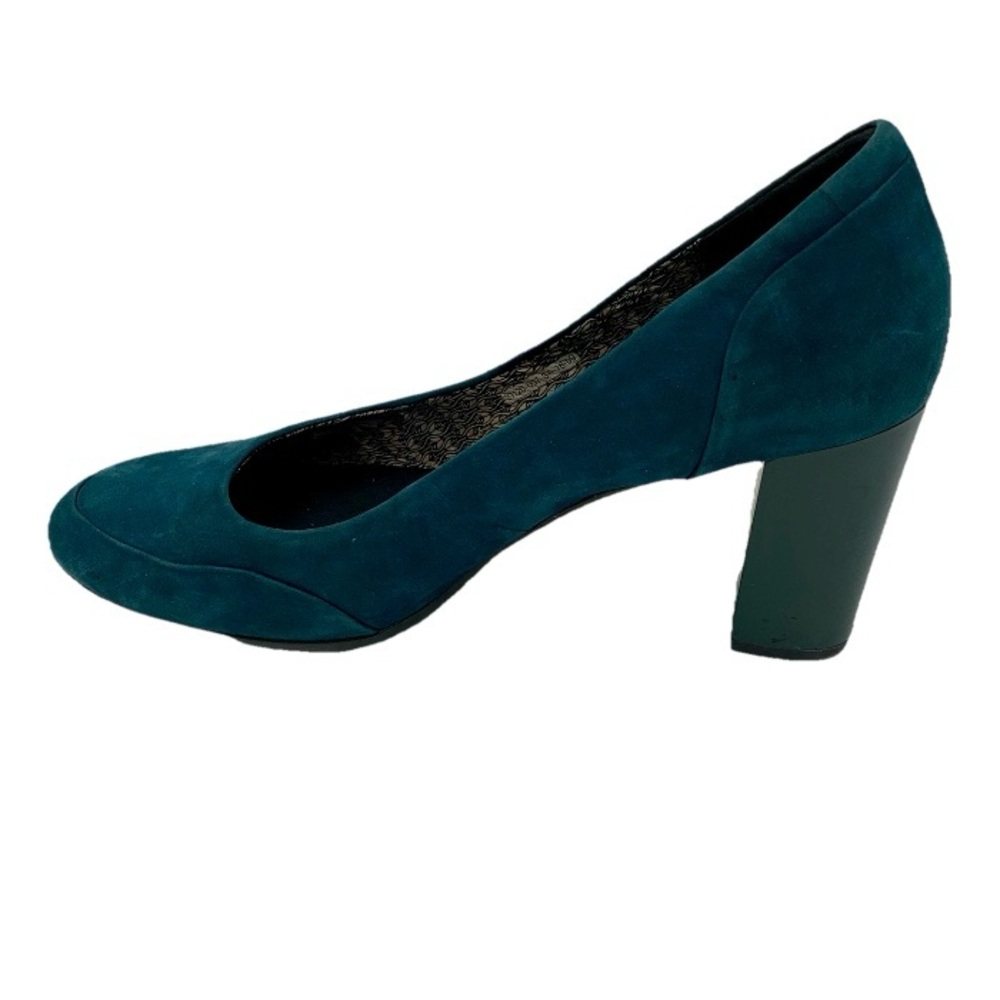 Vintage Camper Suede Heels‎ Pumps US 9 EU 39 Teal Blue Green Office Siren Work